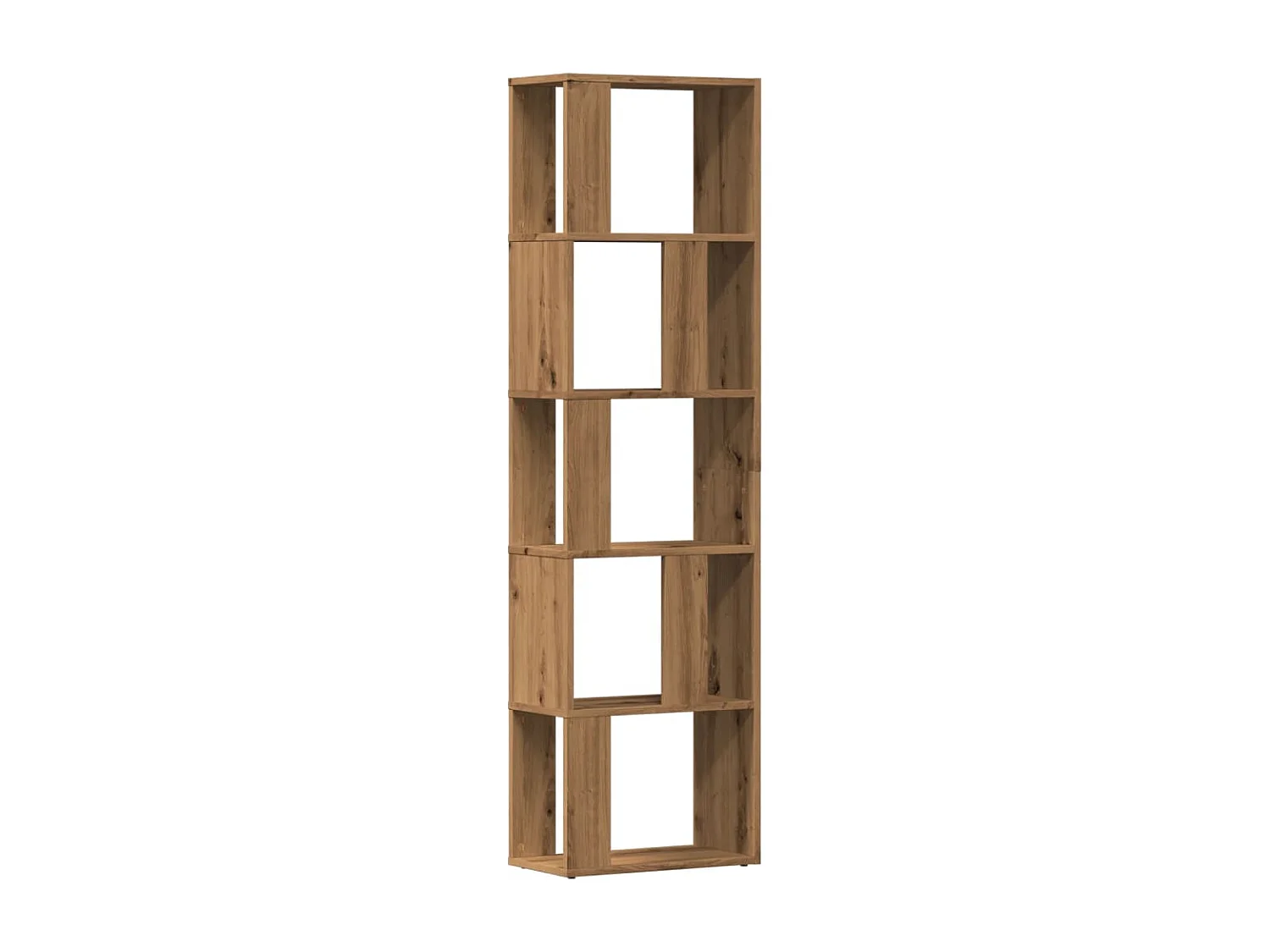 Libreria | Scaffale | Mobile di stoccaggio Rovere Artigianale 45x24x159 cm Legno Multistrato