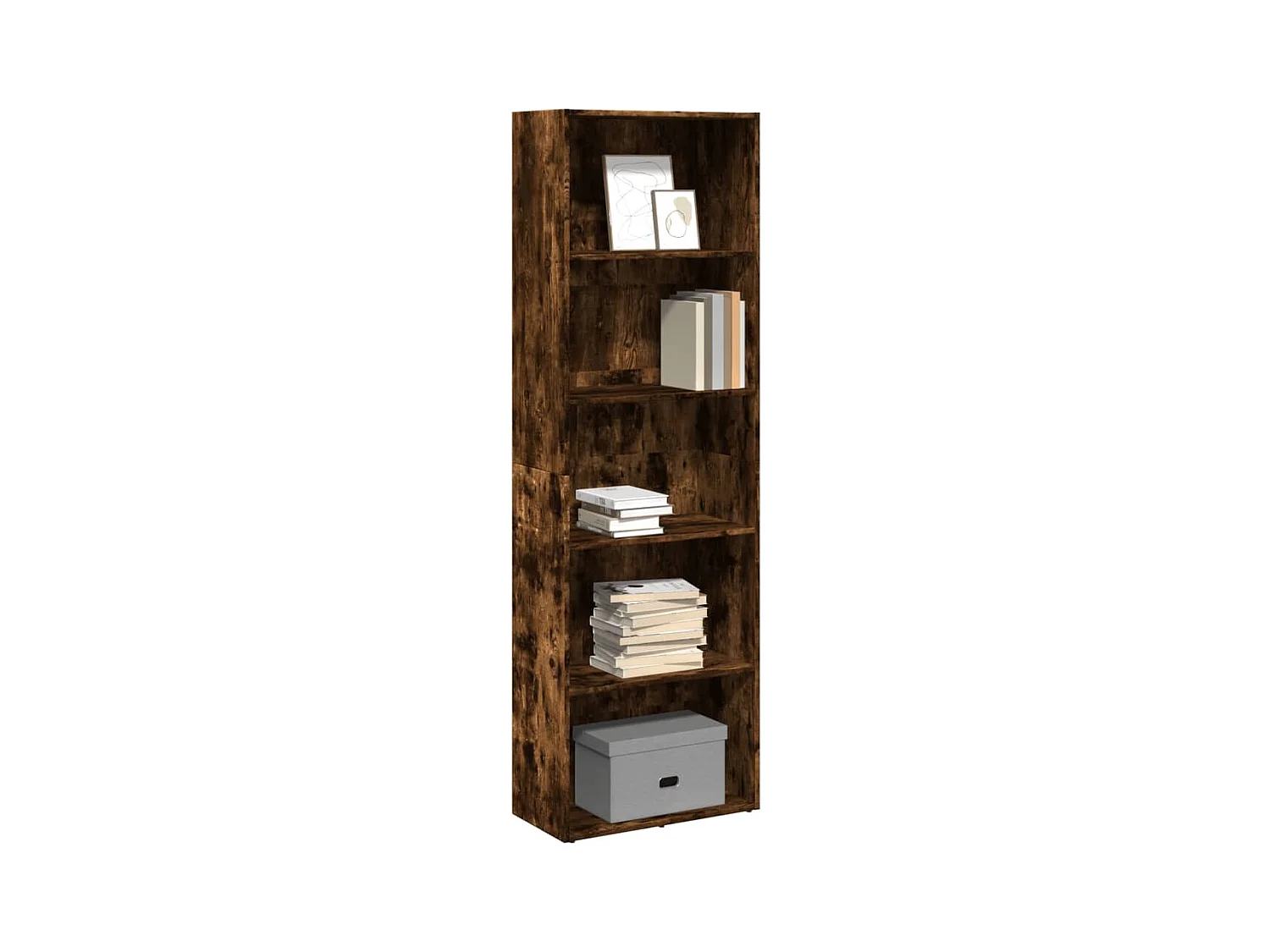 Bibliothèque | Etagère de rangement | Meuble de rangement chêne fumé 60x30x189 cm bois d'ingénierie