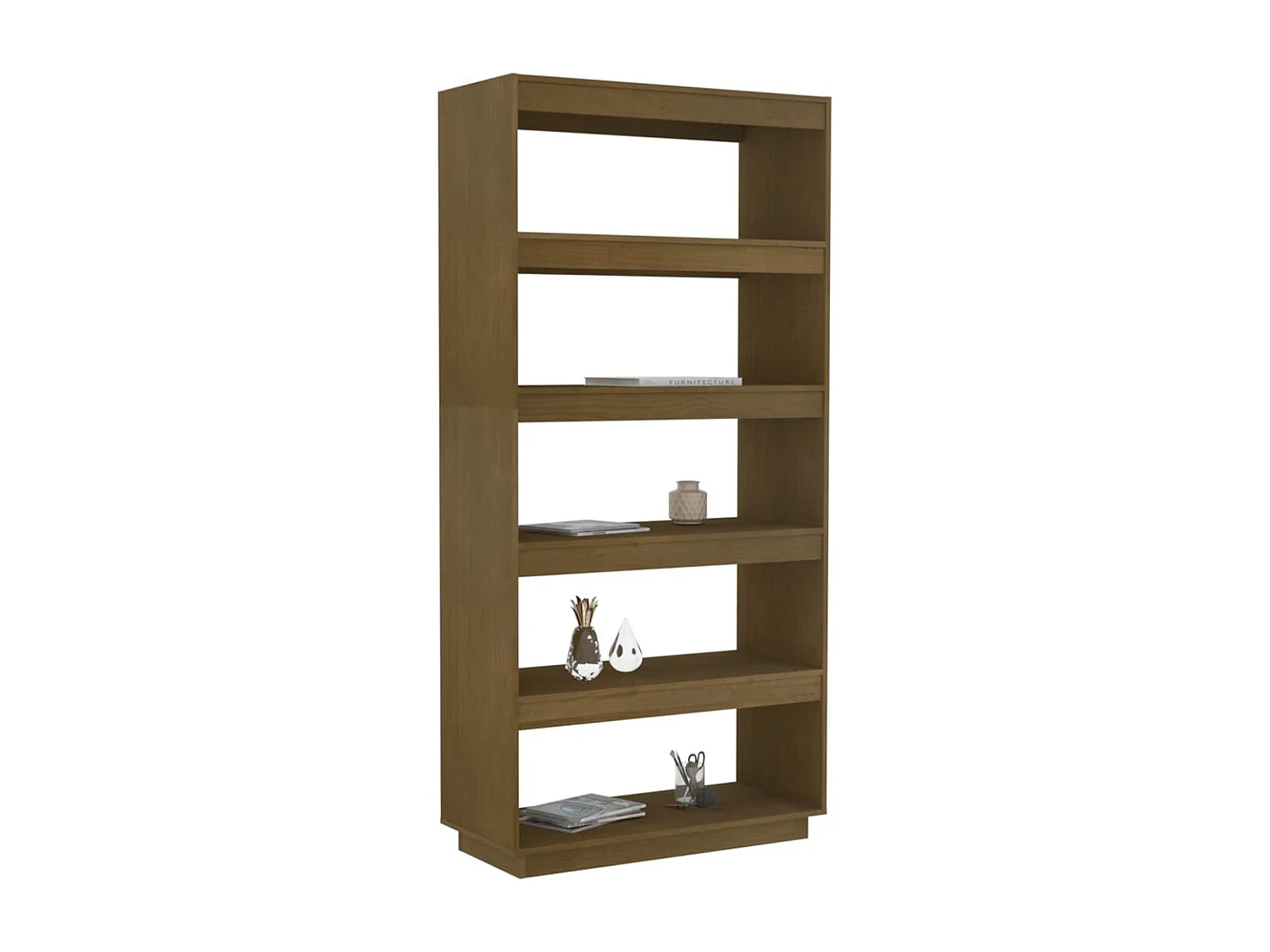 Libreria | Scaffale | Mobile di stoccaggio Divisorio Ambra 80x35x167 cm in Massello di Pino