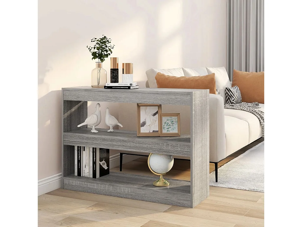 Bibliothèque | Etagère de rangement | Meuble de rangement sonoma gris 100x30x72 cm