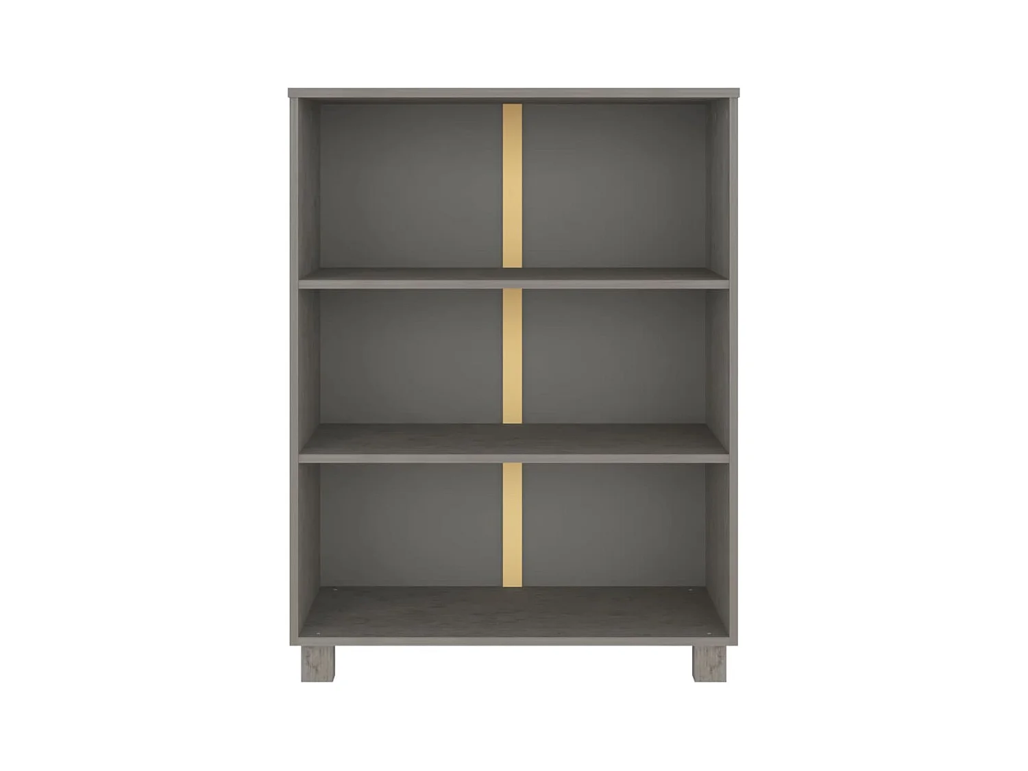 Bibliothèque | Etagère de rangement | Meuble de rangement HAMAR Gris clair 85x35x112 cm Bois de pin massif