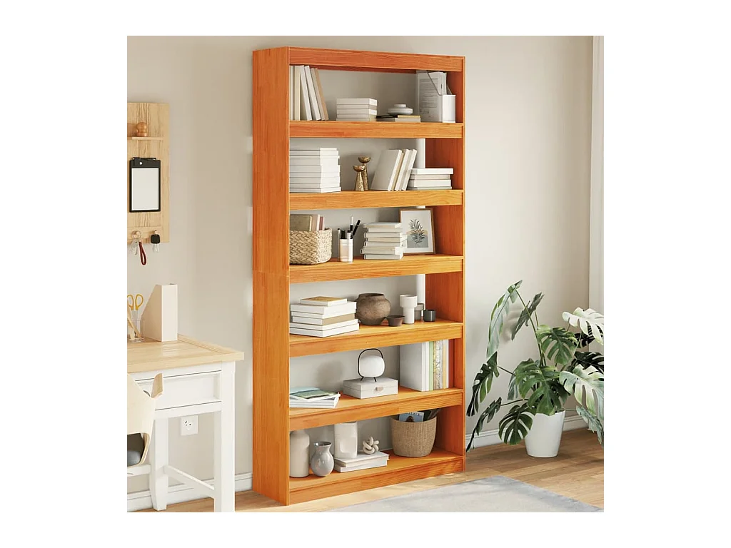 Bibliothèque | Etagère de rangement | Meuble de rangement 100x30x199,5 cm bois de pin