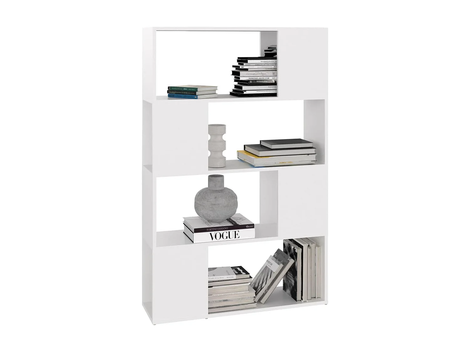 Bibliothèque | Etagère de rangement | Meuble de rangement Blanc Bois d'ingénierie