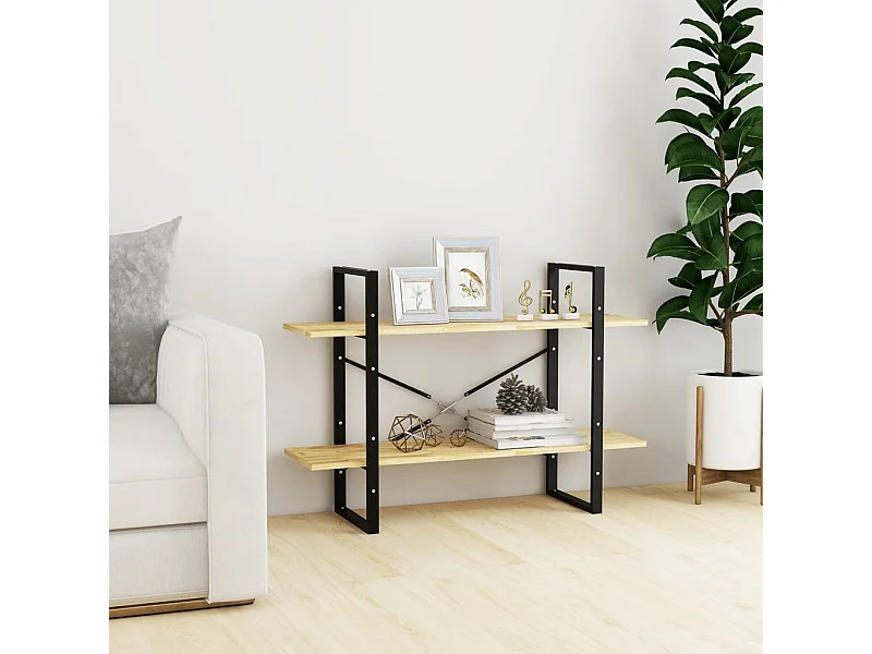 Bibliothèque | Etagère de rangement | Meuble de rangement à 2 niveaux 100x30x70 cm Bois de pin massif