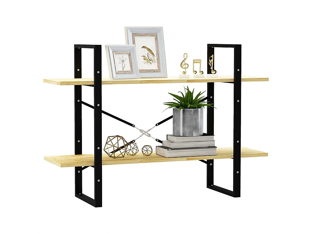 Bibliothèque | Etagère de rangement | Meuble de rangement à 2 niveaux 100x30x70 cm Bois de pin massif