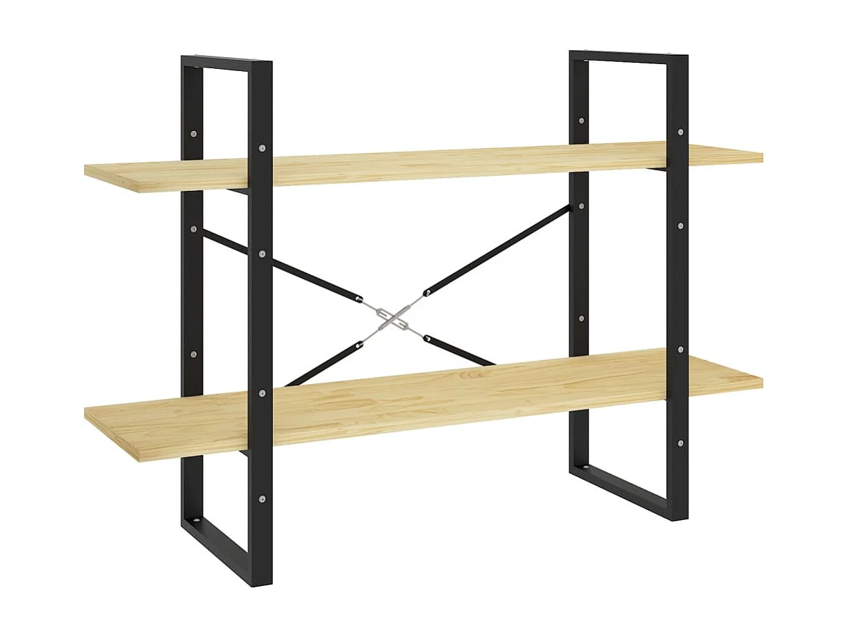 Libreria | Scaffale | Mobile di stoccaggio a 2 Ripiani 100x30x70 cm in Legno Massello di Pino