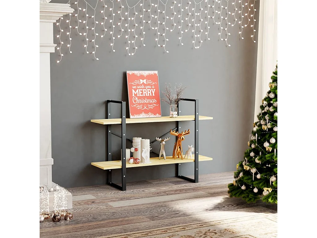 Libreria | Scaffale | Mobile di stoccaggio a 2 Ripiani 100x30x70 cm in Legno Massello di Pino