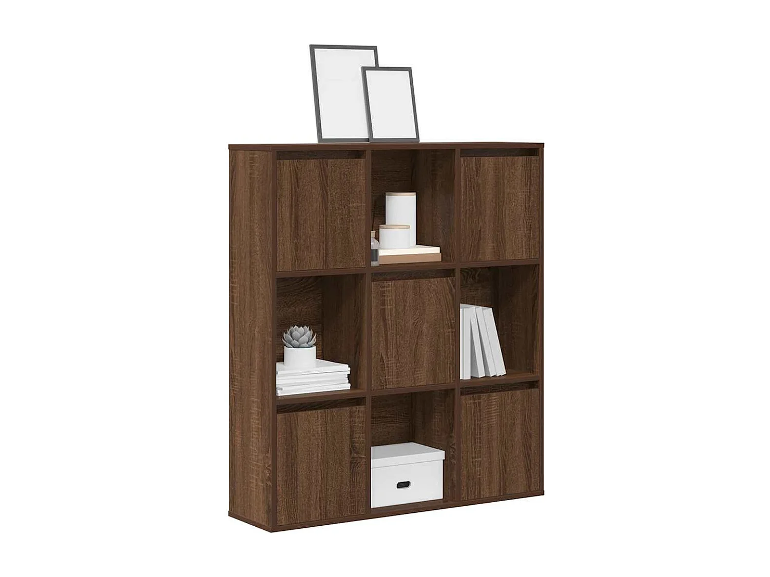 Libreria | Scaffale | Mobile di stoccaggio Rovere Marrone 89x24x101,5 cm in Legno Multistrato