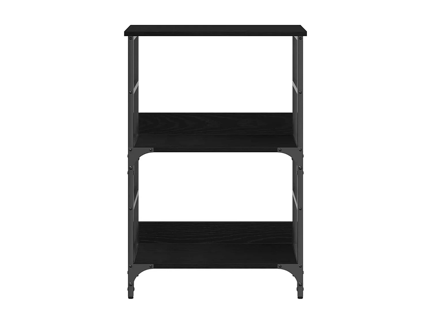 Bibliothèque | Etagère de rangement | Meuble de rangement Chêne Noir 50x33x82 cm Bois d'ingénierie et Acier