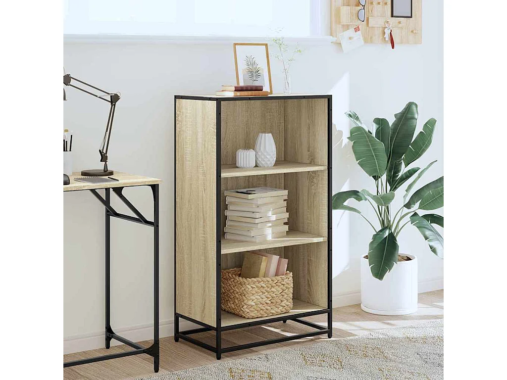 Libreria | Scaffale | Mobile di stoccaggio Rovere Sonoma 60x35x107,5 cm in Legno Multistrato