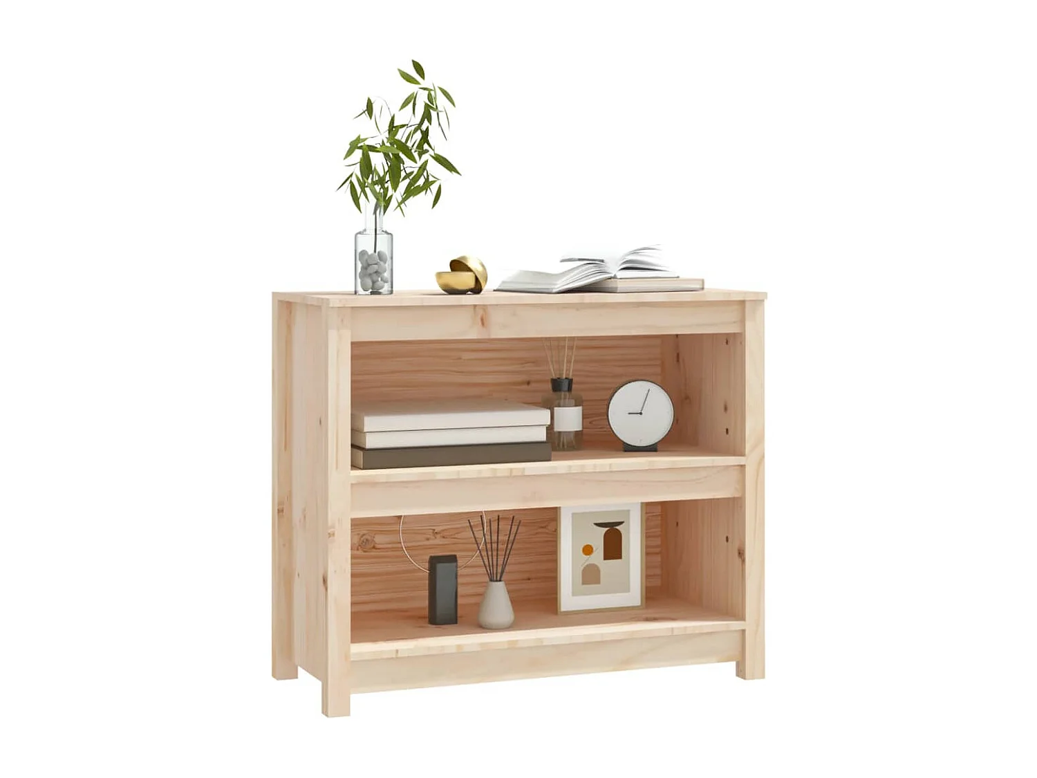 Bibliothèque | Etagère de rangement | Meuble de rangement 80x35x68 cm Bois de pin massif