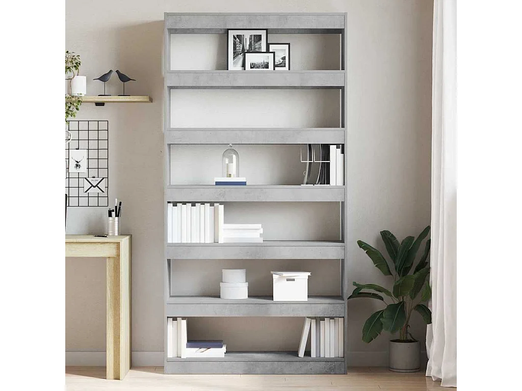 Libreria | Scaffale | Mobile di stoccaggio Grigia Legno ingegnerizzato 100 x 30 x 198 cm Libreria | Scaffale | Mobile di stoccaggio