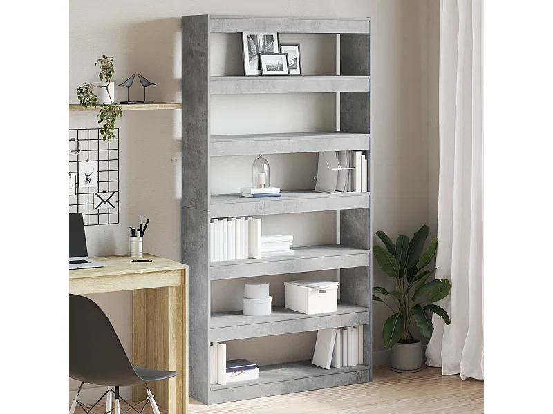 Libreria | Scaffale | Mobile di stoccaggio Grigia Legno ingegnerizzato 100 x 30 x 198 cm Libreria | Scaffale | Mobile di stoccaggio