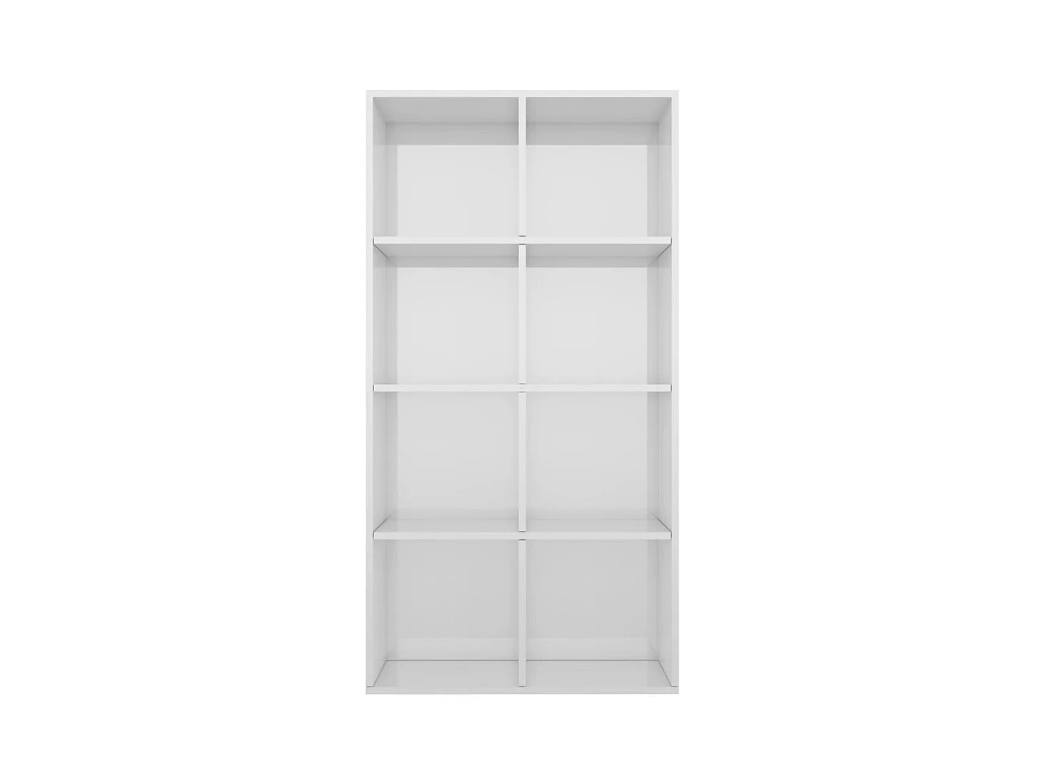 Bibliothèque | Etagère de rangement | Meuble de rangementt Blanc brillant 66x30x130 cm Bois ingénierie