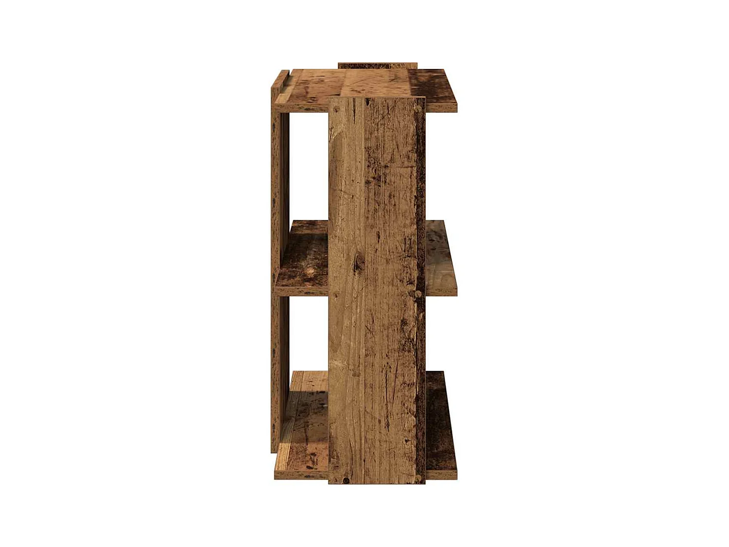 Bibliothèque | Etagère de rangement | Meuble de rangement à 3 niveaux vieux bois 60x30x60 cm bois ingénierie