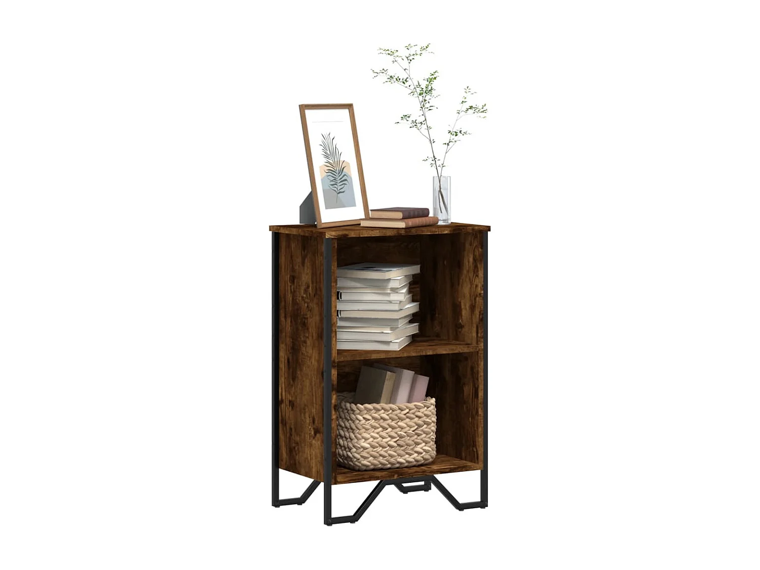 Libreria | Scaffale | Mobile di stoccaggio Rovere Fumo 50x31x74,5 cm in Legno Multistrato