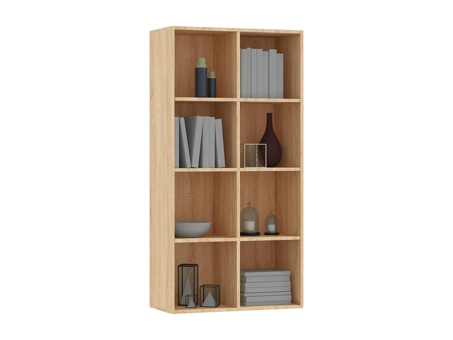 Libreria | Scaffale | Mobile di stoccaggio Credenza Rovere Sonoma 66x30x130 cm Legno Multistrato
