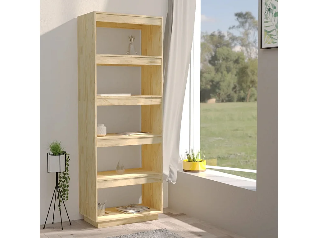 Libreria | Scaffale | Mobile di stoccaggio Divisorio 60x35x167 cm in Legno Massello di Pino