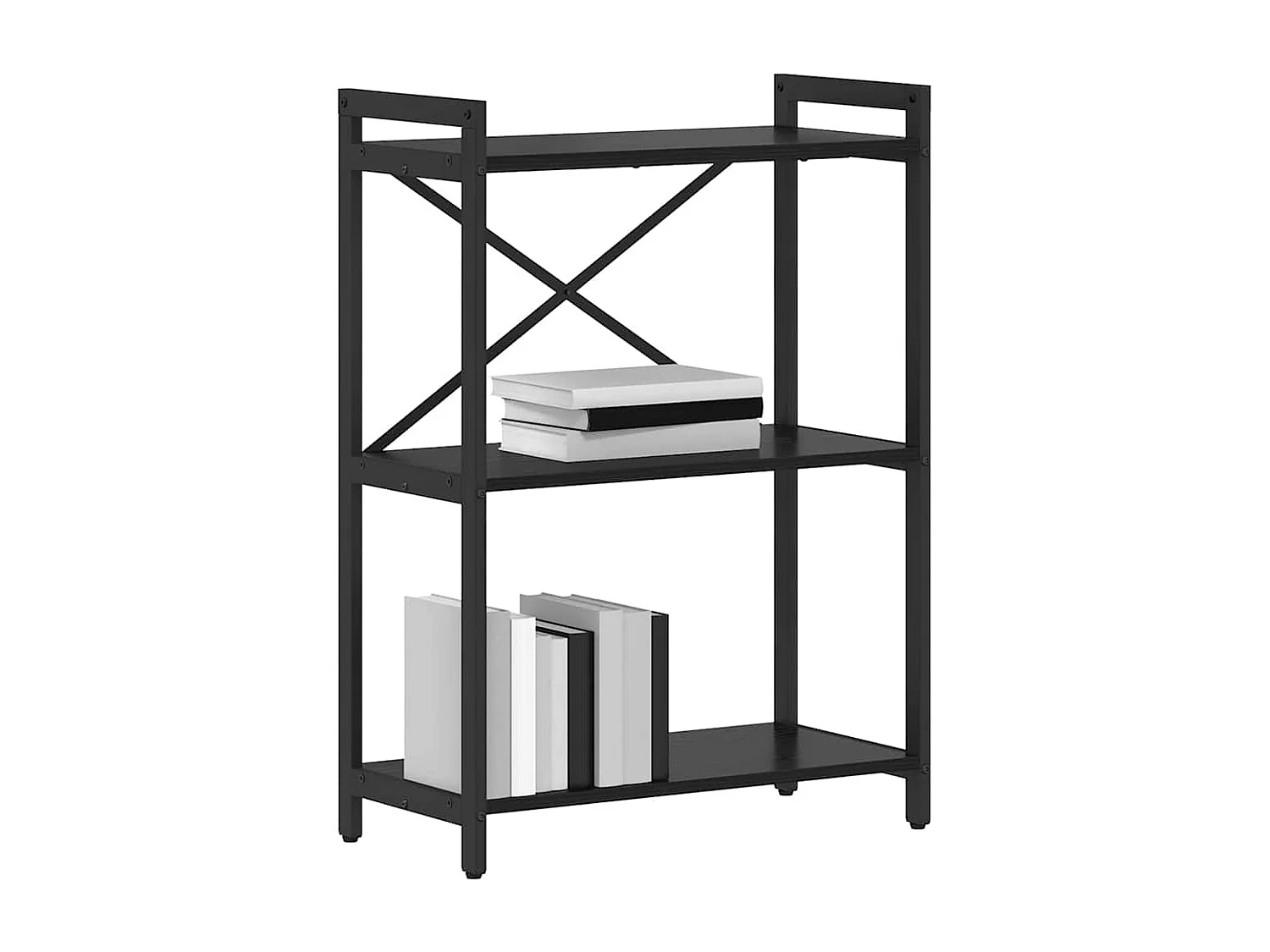 Libreria | Scaffale | Mobile di stoccaggio Rovere nero 60 x 30 x 83 cm Legno multistrato