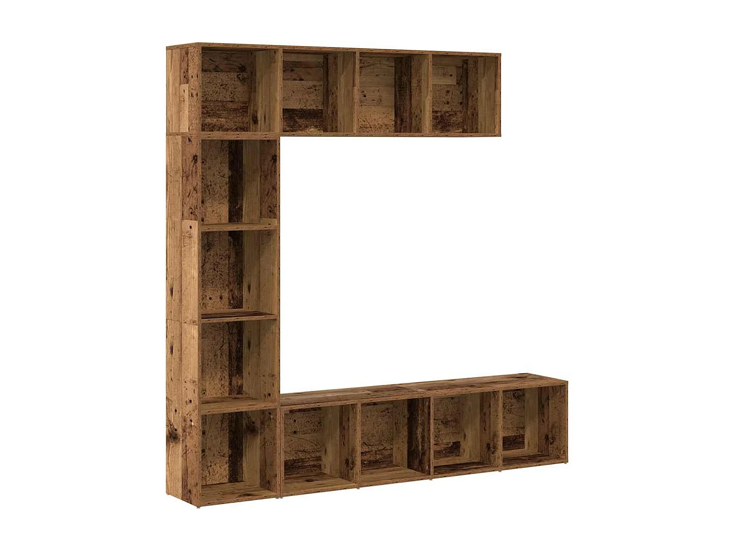 Armadi per libri | Scaffali libri | Mobili di stoccaggio 3 pz Legno Antico in Legno Multistrato