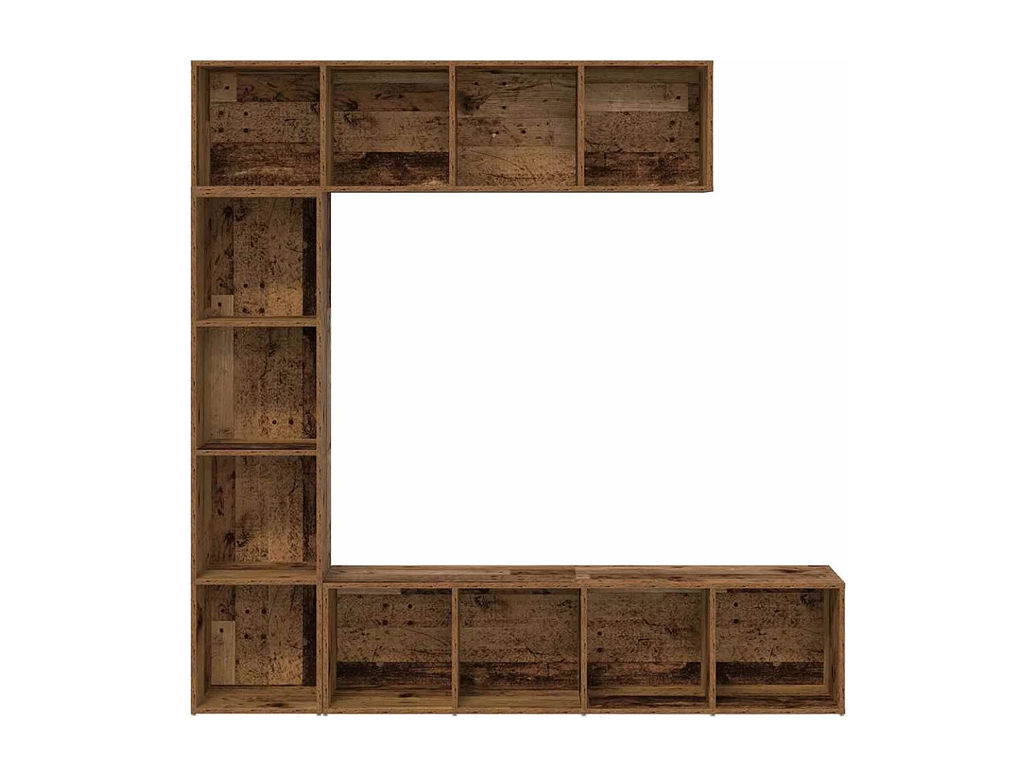 Armadi per libri | Scaffali libri | Mobili di stoccaggio 3 pz Legno Antico in Legno Multistrato