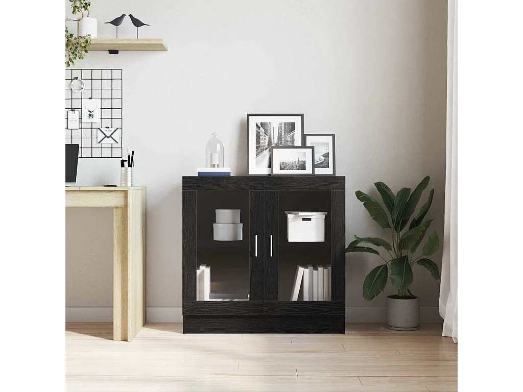 Mobile per libri | Scaffale Libri | Mobile di stoccaggio Nero Rovere 82,5x30,5x80 cm in legno ingegnerizzato