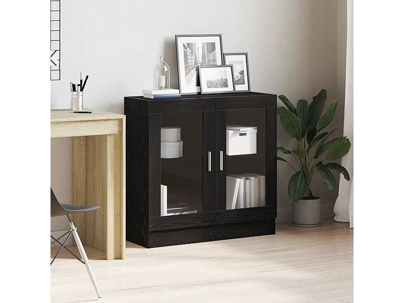Bibliothèque | Etagère de rangement | Meuble de rangement Chêne Noir 82,5x30,5x80 cm en bois d'ingénierie