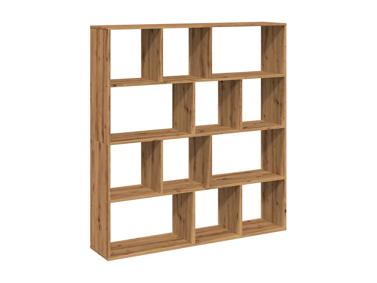 Libreria | Scaffale | Mobile di stoccaggio Rovere Artigianale 132x29x141,5cm in Legno Multistrato