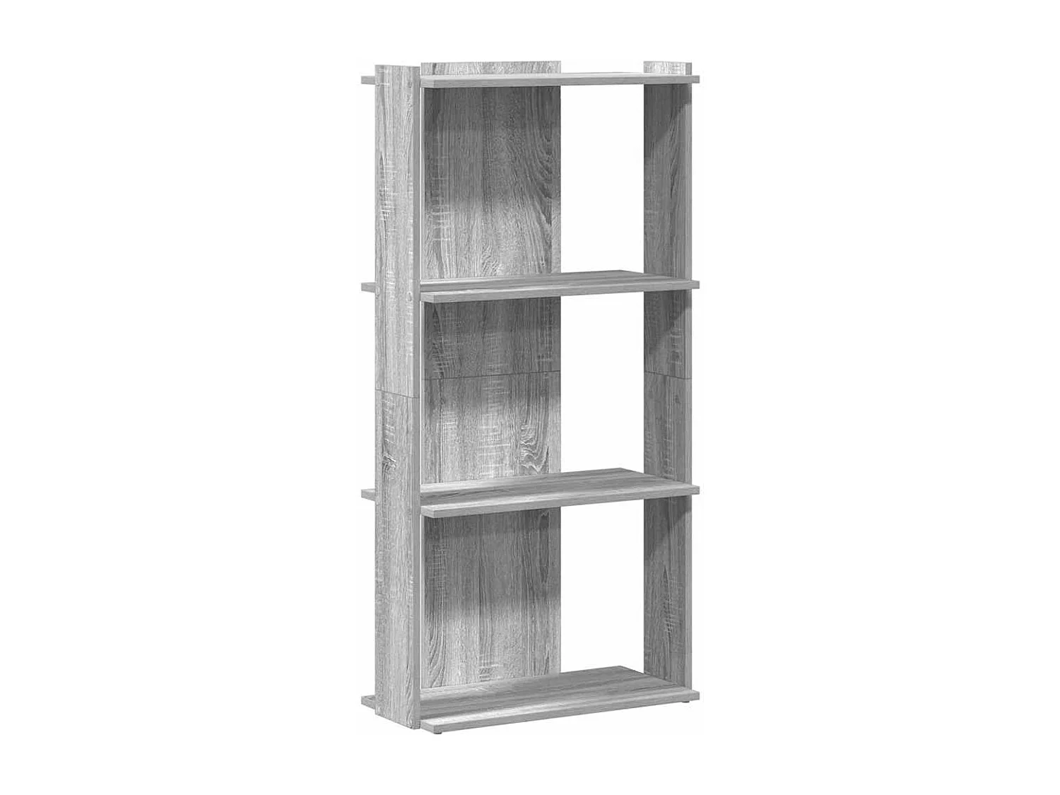Bibliothèque | Etagère de rangement | Meuble de rangement à 3 niveaux sonoma gris 60x30x120 cm
