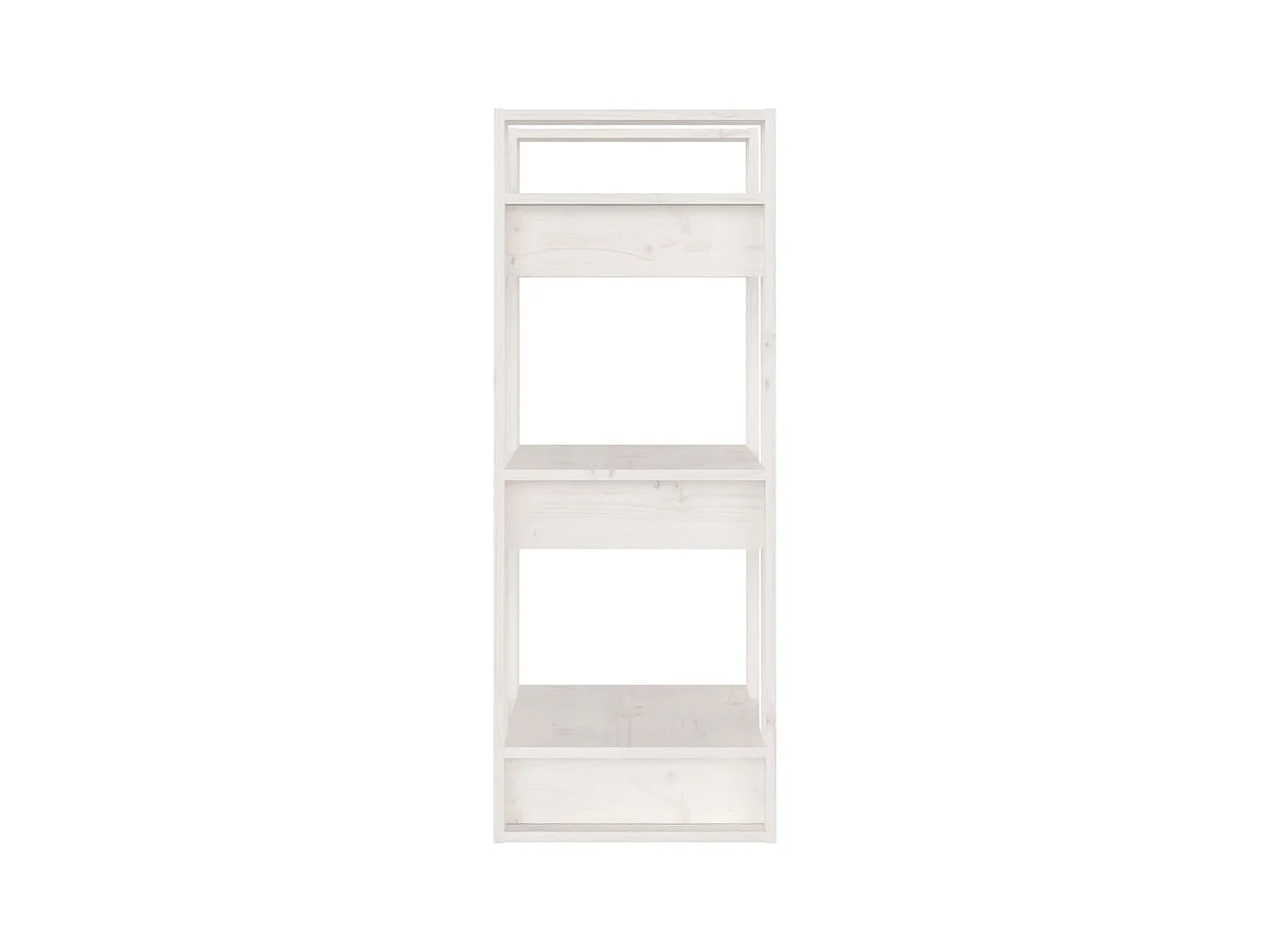 Libreria | Scaffale | Mobile di stoccaggio Divisorio Bianco 41x35x91 cm in Legno Massello di Pino