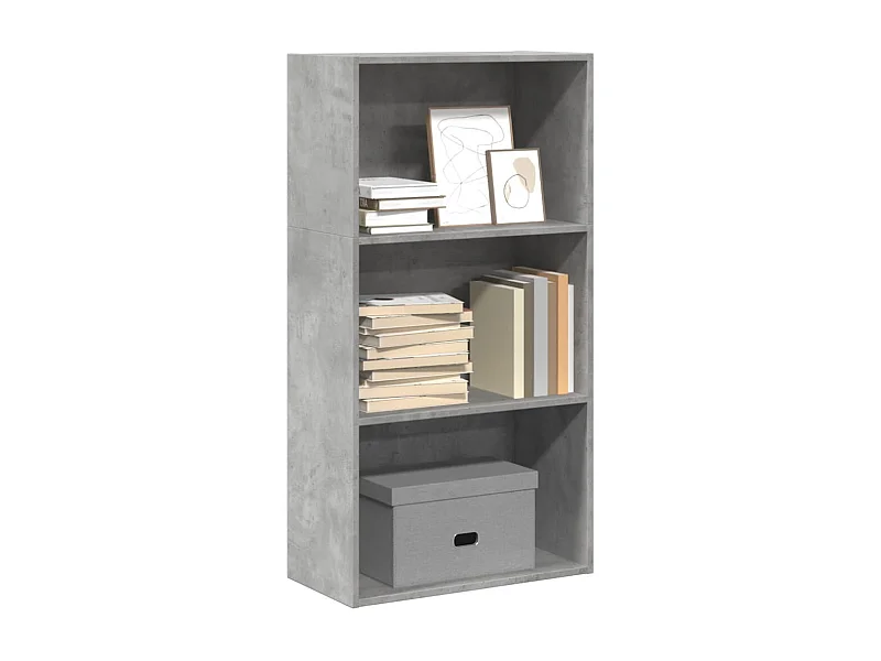 Libreria | Scaffale | Mobile di stoccaggio Grigio Cemento 60x30x114 cm in Legno Multistrato