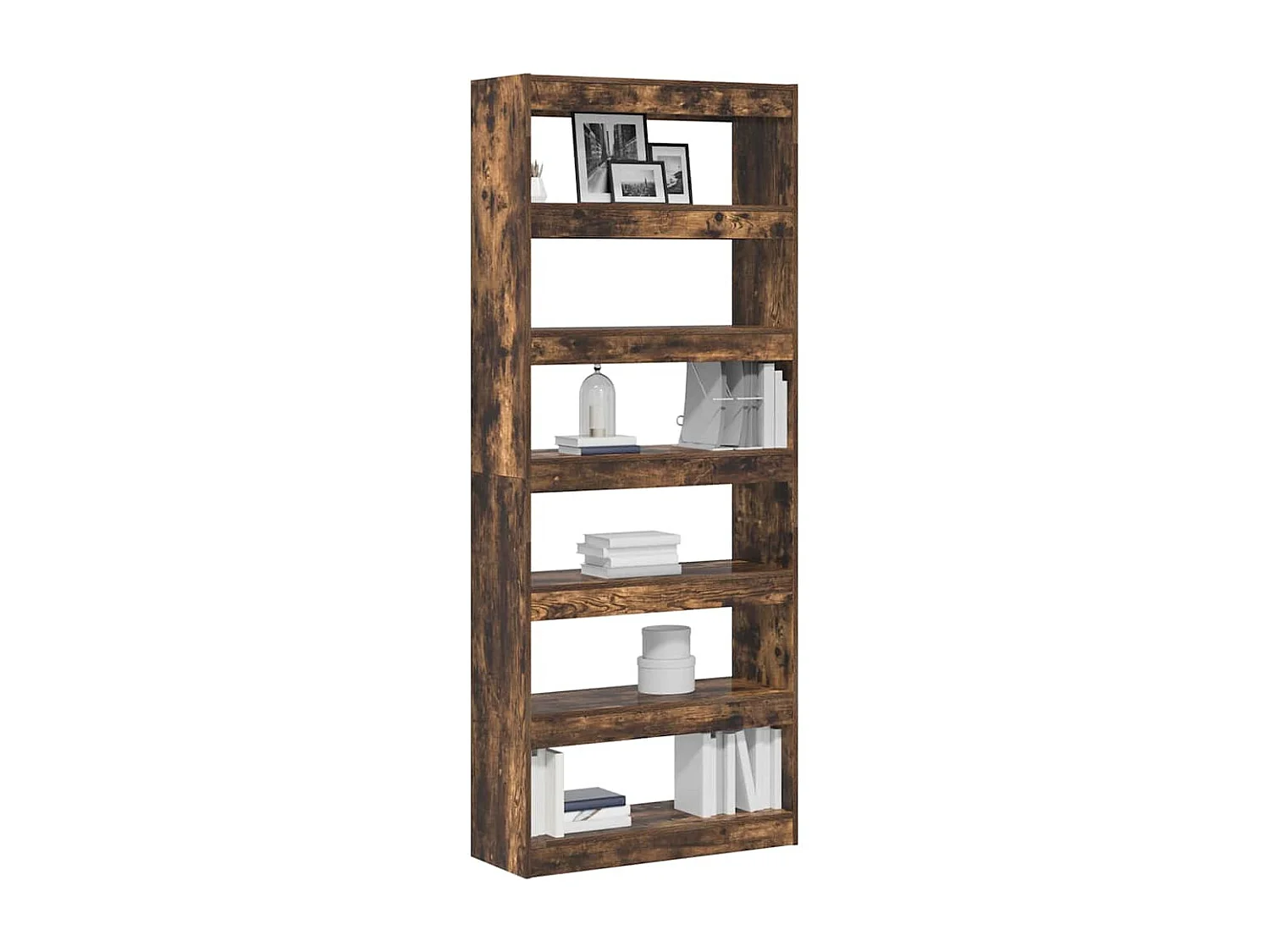 Armadio | Scaffale | Mobile di stoccaggio/Libreria in Rovere Affumicato 80x30x198 cm