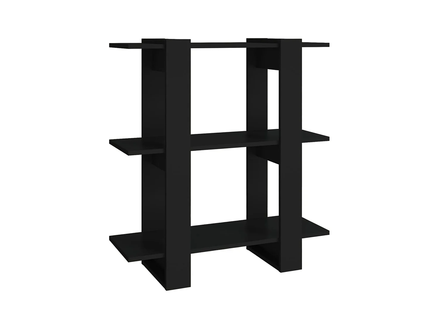 Bibliothèque | Etagère de rangement | Meuble de rangement Noir 80x30x123,5 cm