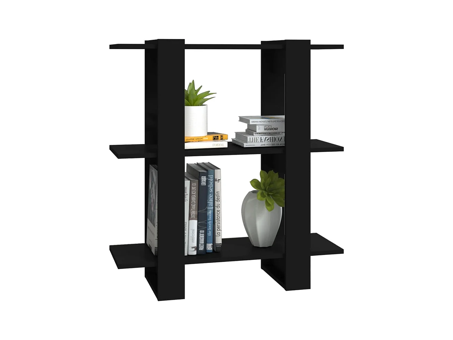 Bibliothèque | Etagère de rangement | Meuble de rangement Noir 80x30x123,5 cm