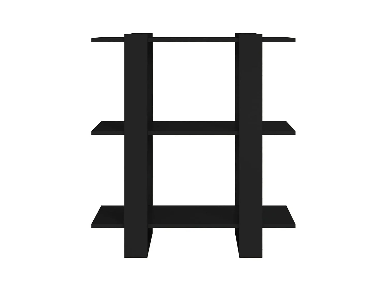 Bibliothèque | Etagère de rangement | Meuble de rangement Noir 80x30x123,5 cm