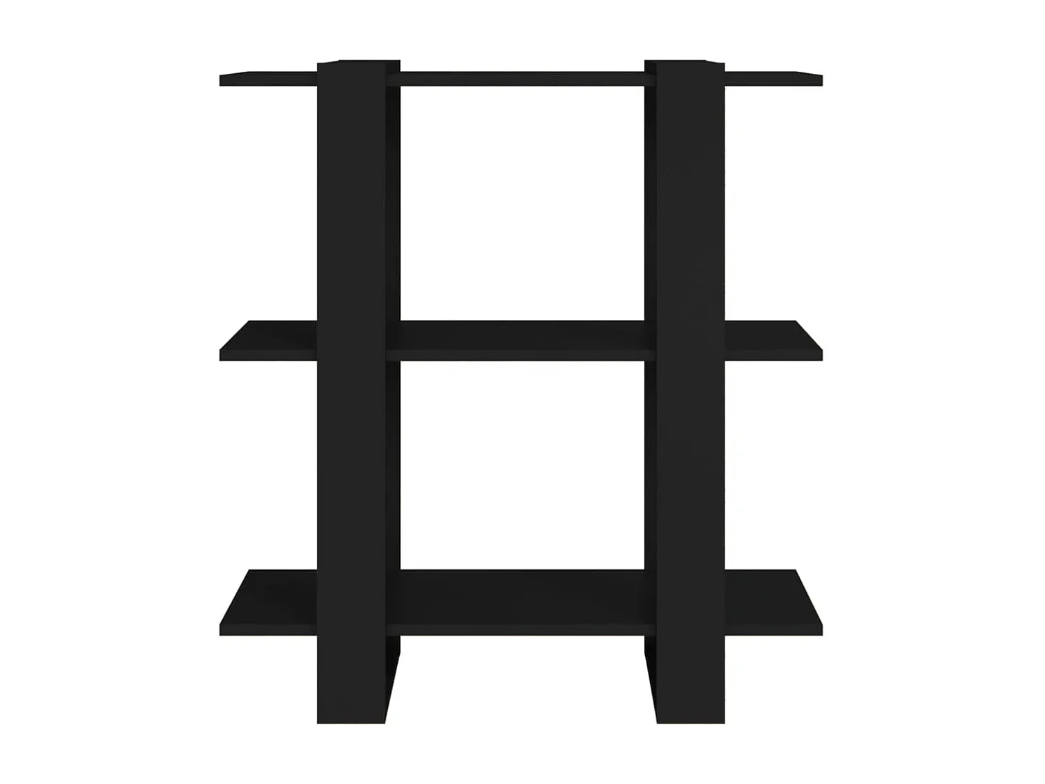 Bibliothèque | Etagère de rangement | Meuble de rangement Noir 80x30x123,5 cm