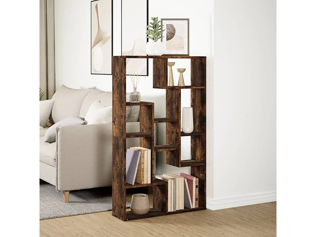 Libreria | Scaffale | Mobile di stoccaggio Rovere Fumo 72x20x120 cm in Truciolato