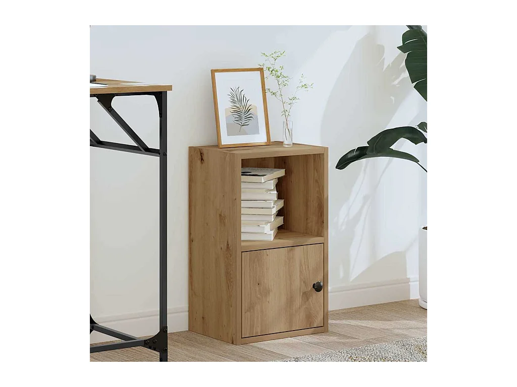 Bibliothèque | Etagère de rangement | Meuble de rangement chêne artisanal 31x24x52 cm bois d'ingénierie