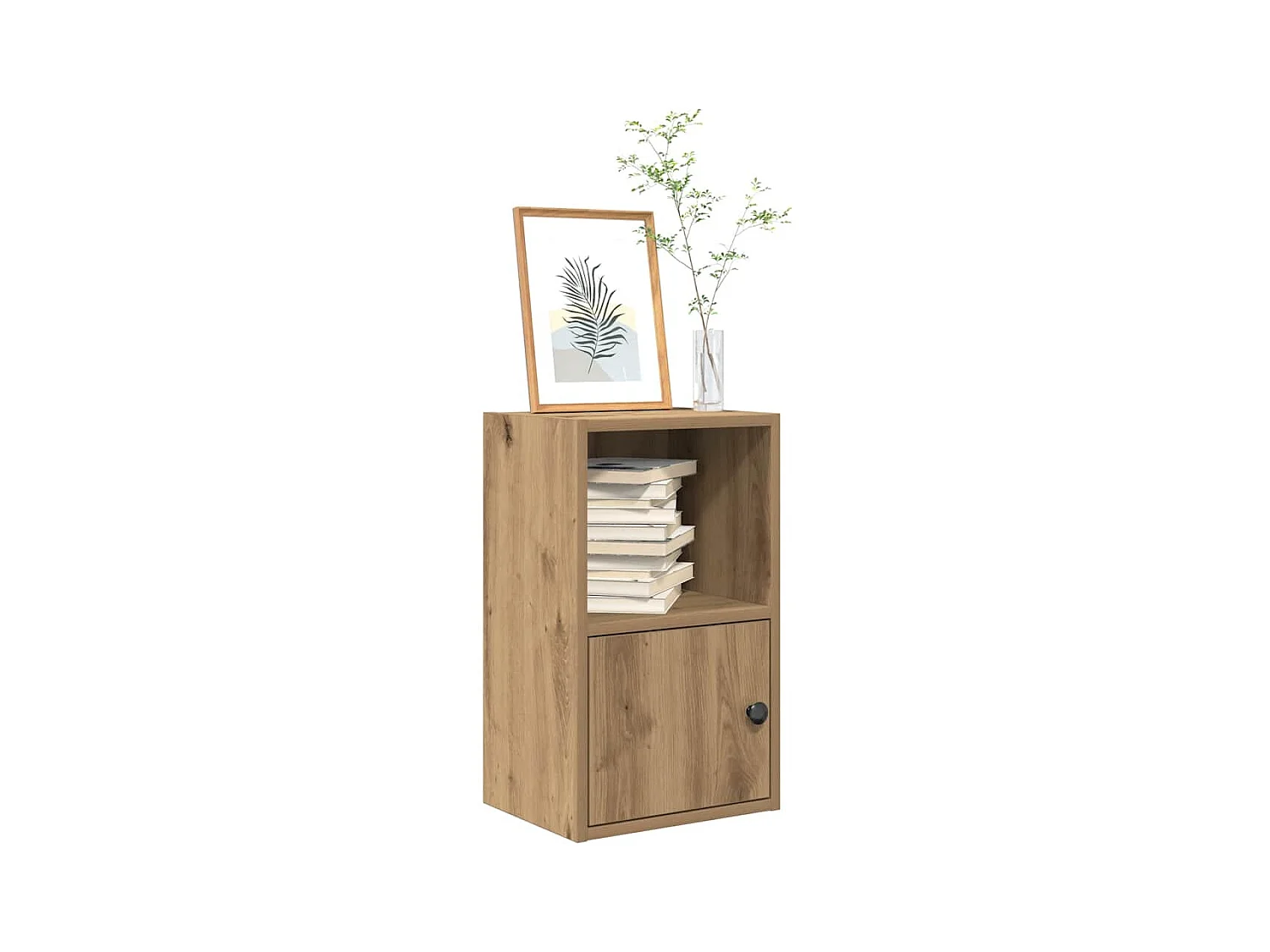 Libreria | Scaffale | Mobile di stoccaggio Rovere Artigianale 31x24x52 cm in Legno Multistrato