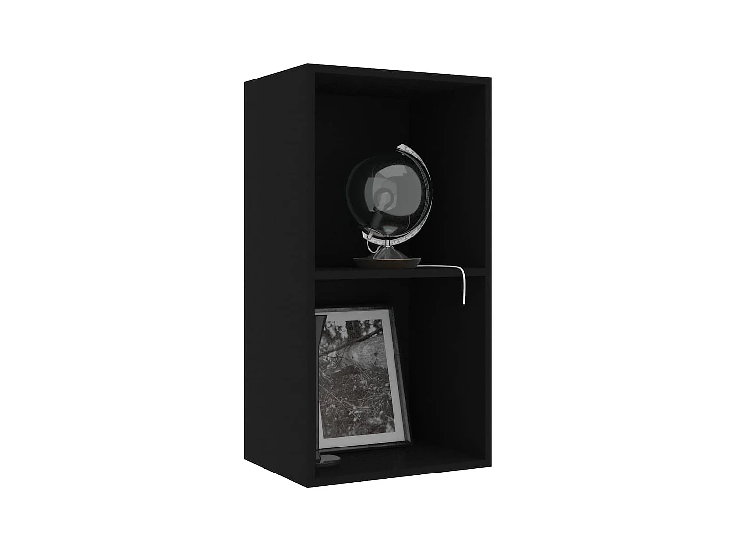 Libreria | Scaffale | Mobile di stoccaggio Nera 40x30x76,5 cm in Legno Multistrato