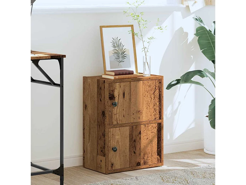 Bibliothèque | Etagère de rangement | Meuble de rangement vieux bois 40x24x52 cm bois d'ingénierie