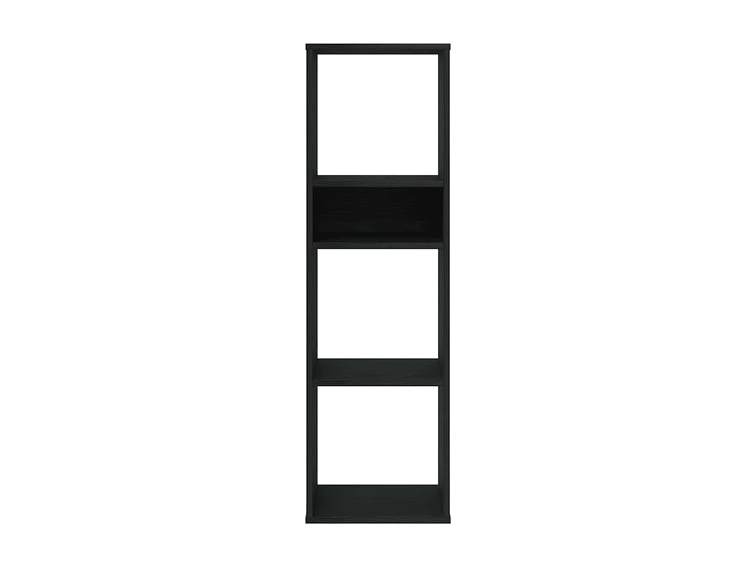 Libreria | Scaffale | Mobile di stoccaggio Nera 34x31x112 cm in Legno Multistrato