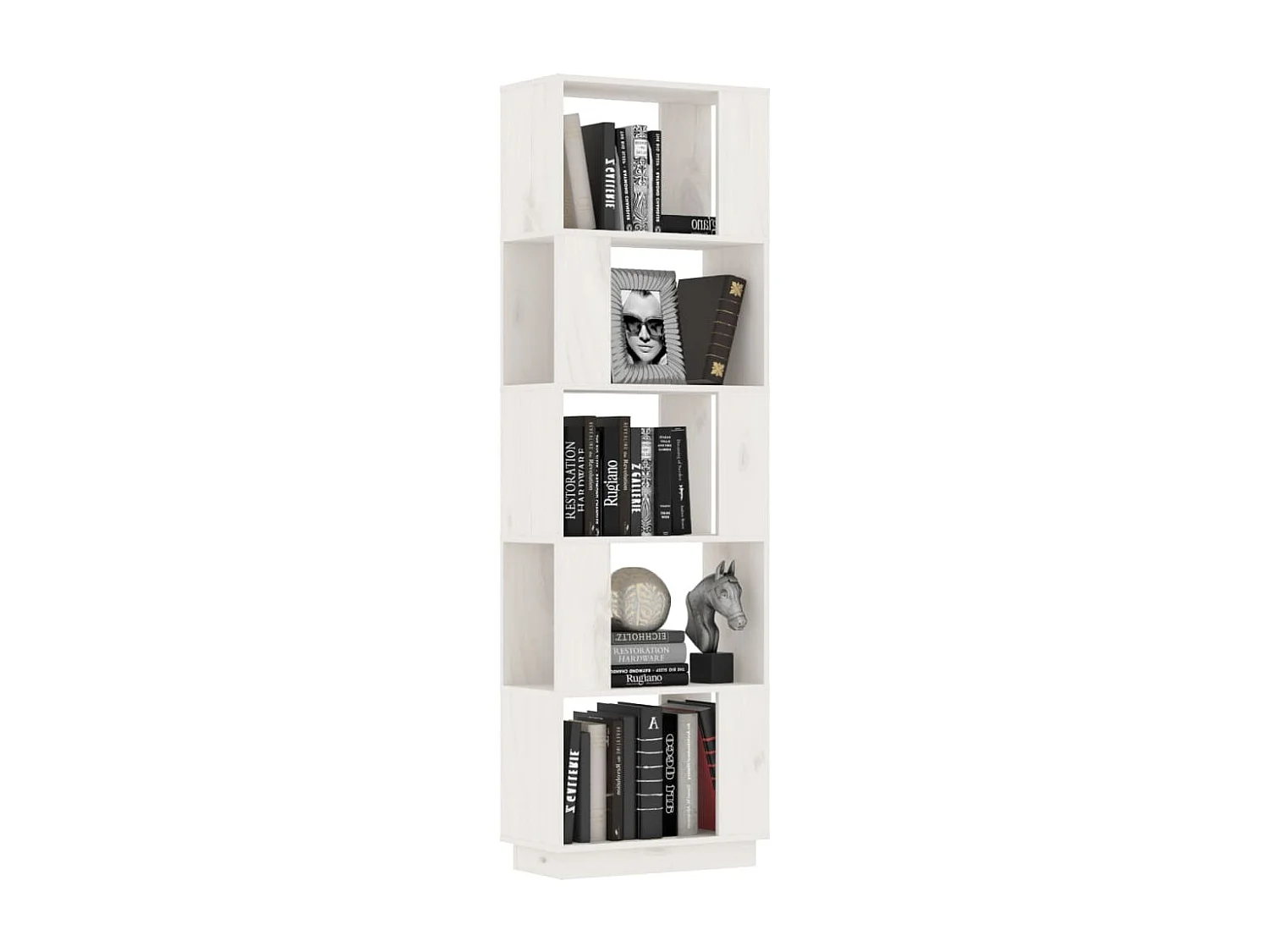 Bibliothèque | Etagère de rangement | Meuble de rangement Blanc 51x25x163,5cm Pin solide