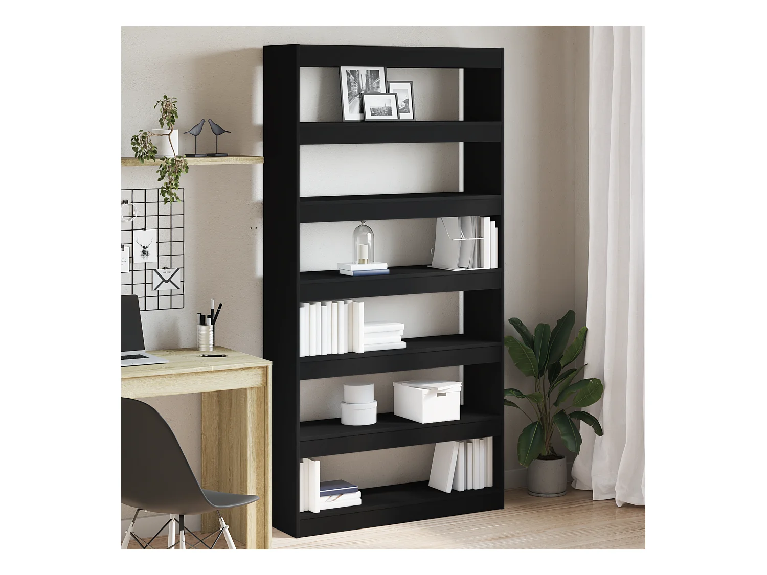 Libreria | Scaffale | Mobile di stoccaggio Nera Legno ingegnerizzato 100 x 30 x 198 cm Libreria | Scaffale | Mobile di stoccaggio