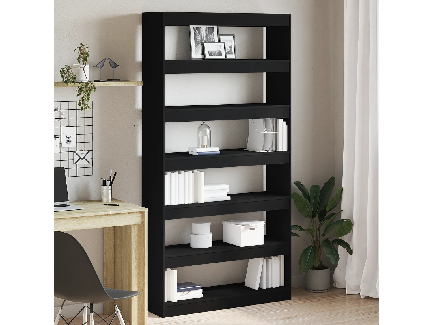 Libreria | Scaffale | Mobile di stoccaggio Nera Legno ingegnerizzato 100 x 30 x 198 cm Libreria | Scaffale | Mobile di stoccaggio