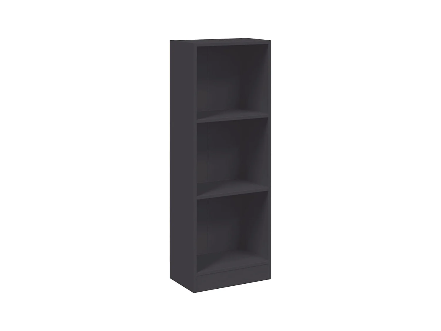 Bibliothèque | Etagère de rangement | Meuble de rangement à 3 niveaux gris 40x24x109 cm bois d'ingénierie