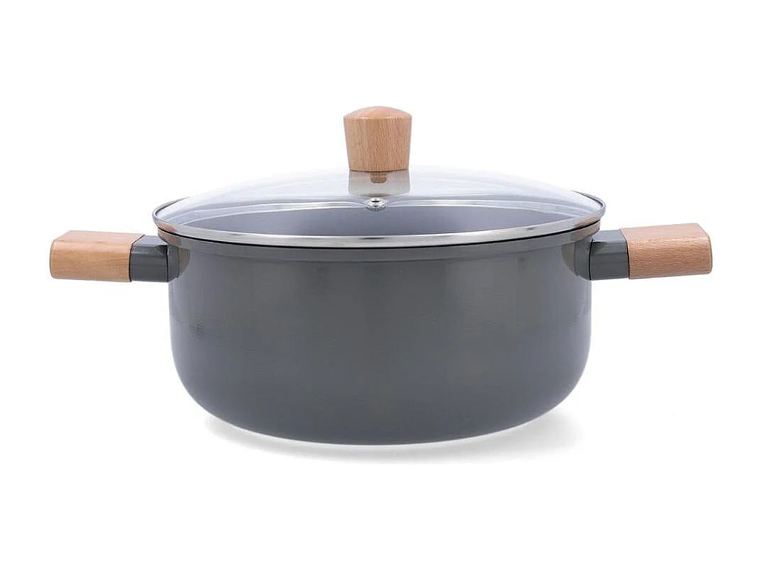 Cacerola Mia Bidasoa con tapa aluminio prensado gris Ø24 cm