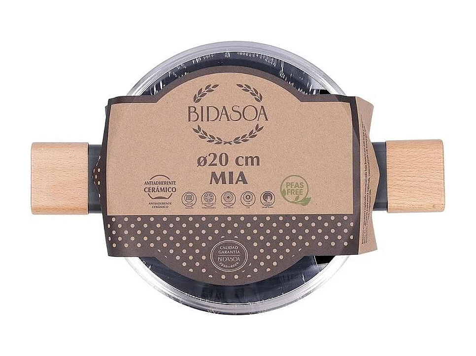 Cacerola Mia Bidasoa con tapa aluminio prensado gris Ø20 cm