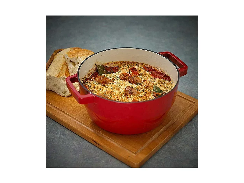 Cacerola Slow Cook Pyrex 2,2L hierro fundido rojo Ø20 cm