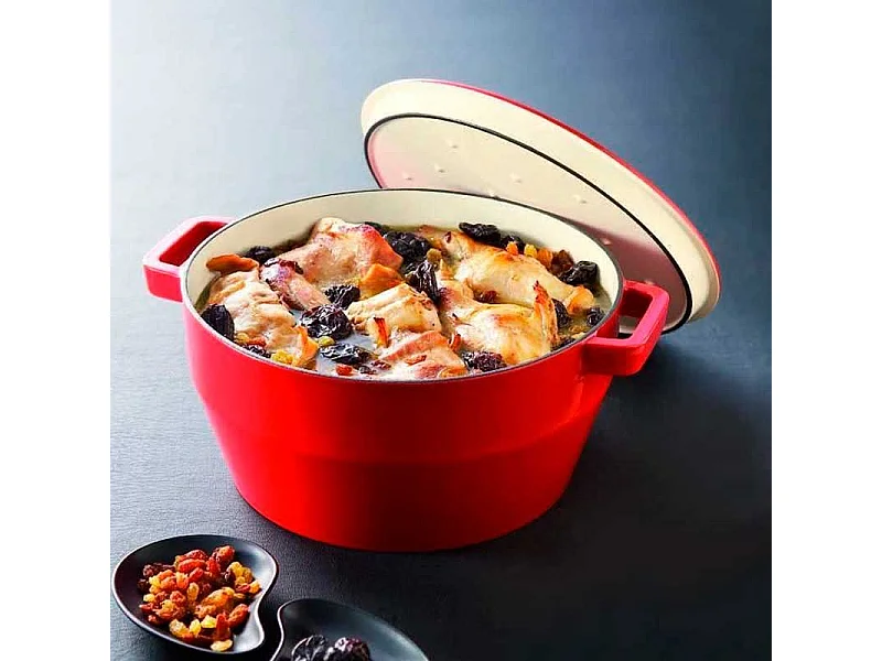 Cacerola Slow Cook Pyrex 2,2L hierro fundido rojo Ø20 cm